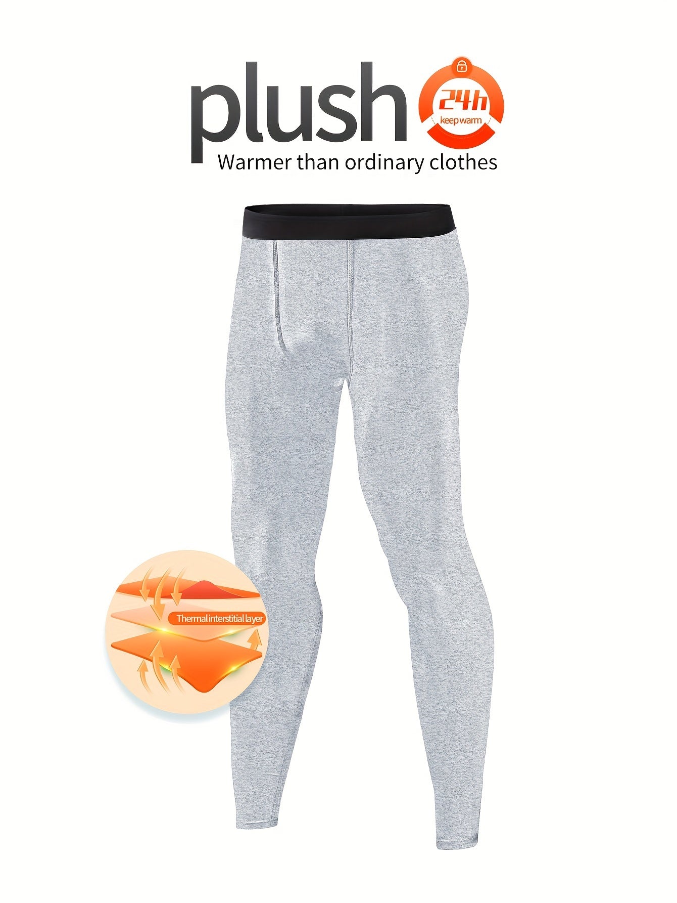 Men's Thermal Compression Pants Fleece Lined Sports Tights Athletic Leggings Base Layer Bottoms Cold Weather Gear