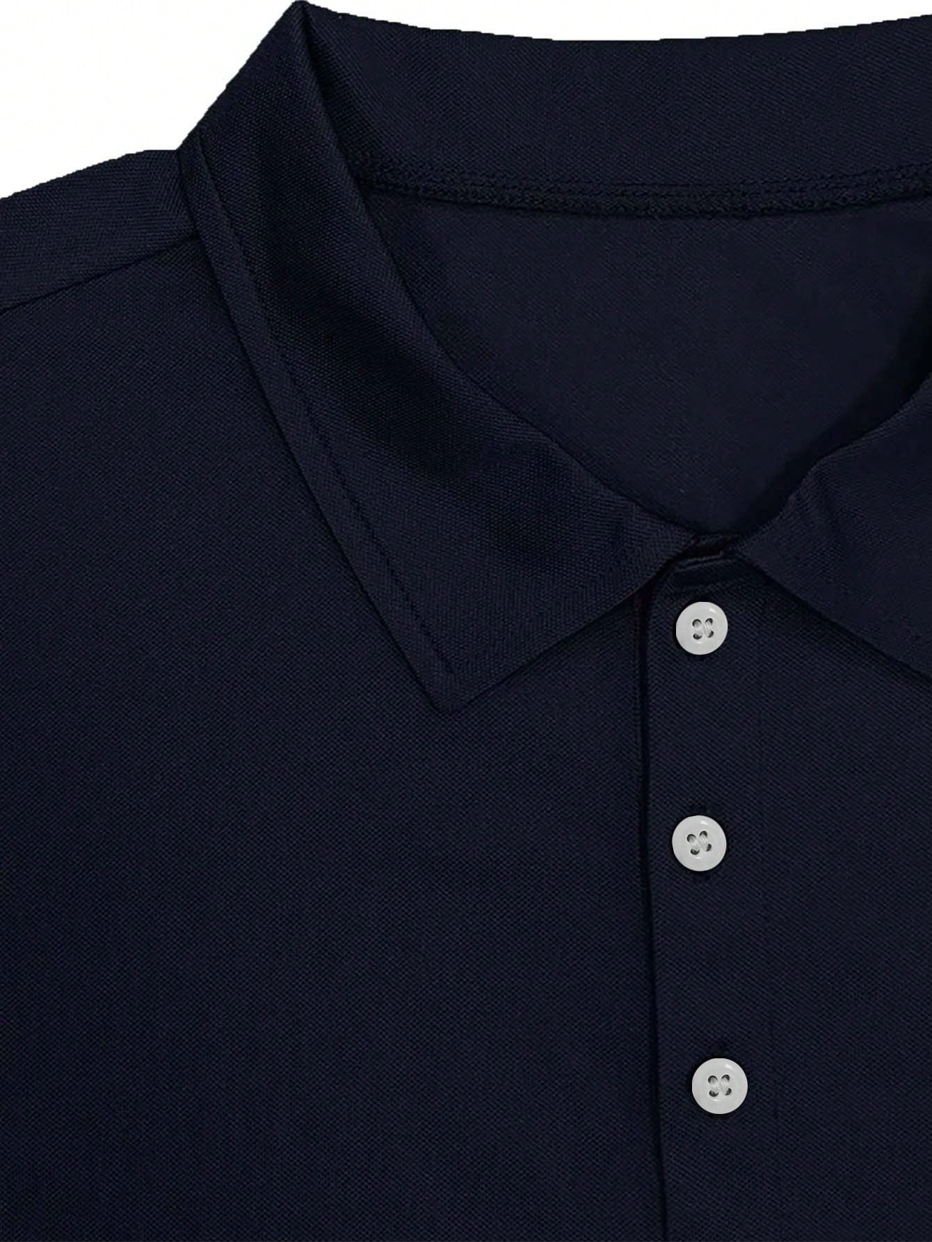 Plus Size Men's Fashion Polo Long-Sleeve Shirt, Breathable and Comfortable, Ideal for Multiple Occasions