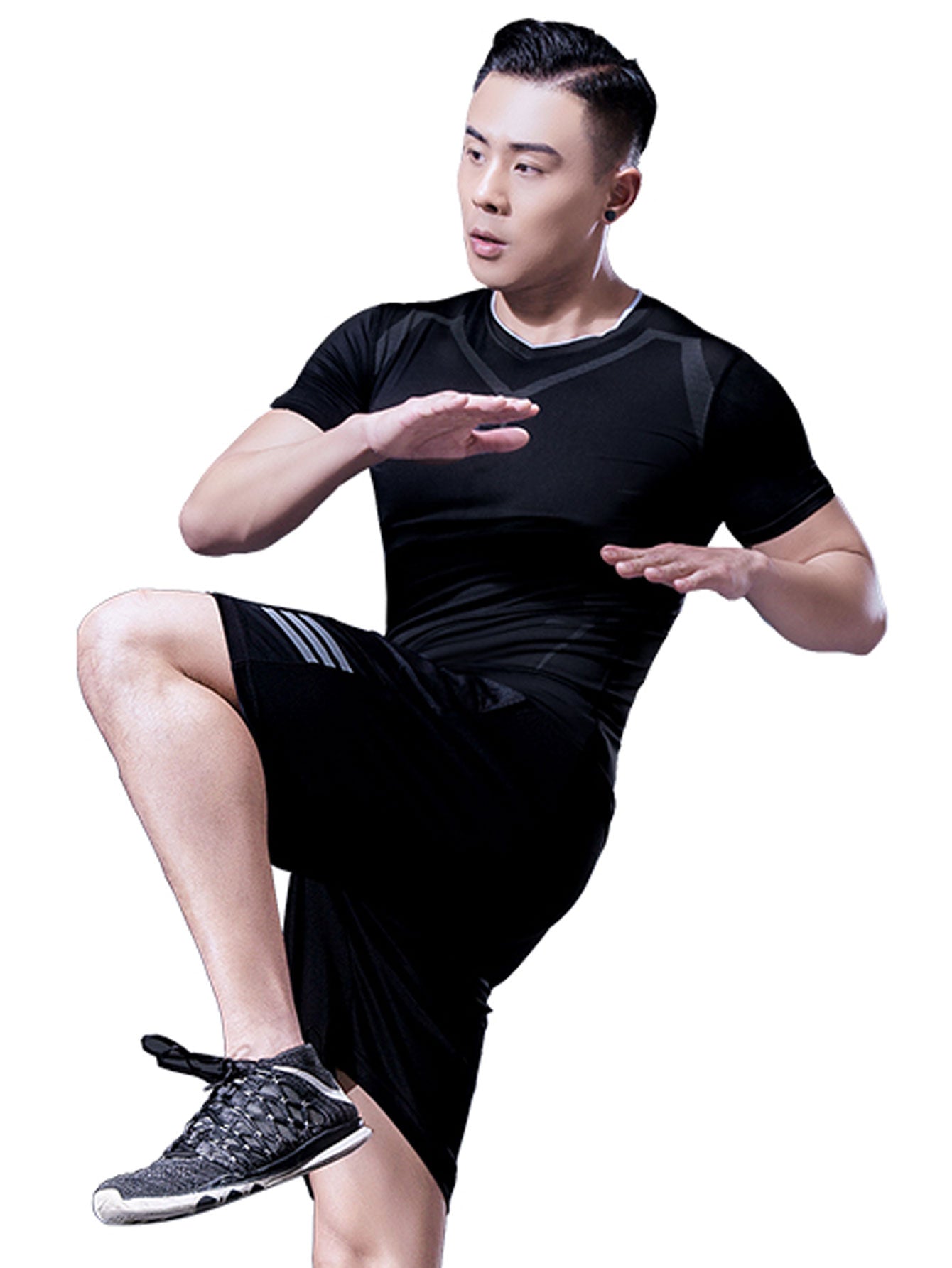 Men's Compression Shirt Short Sleeve Top Sports T-Shirt Athletic Running Active Workout