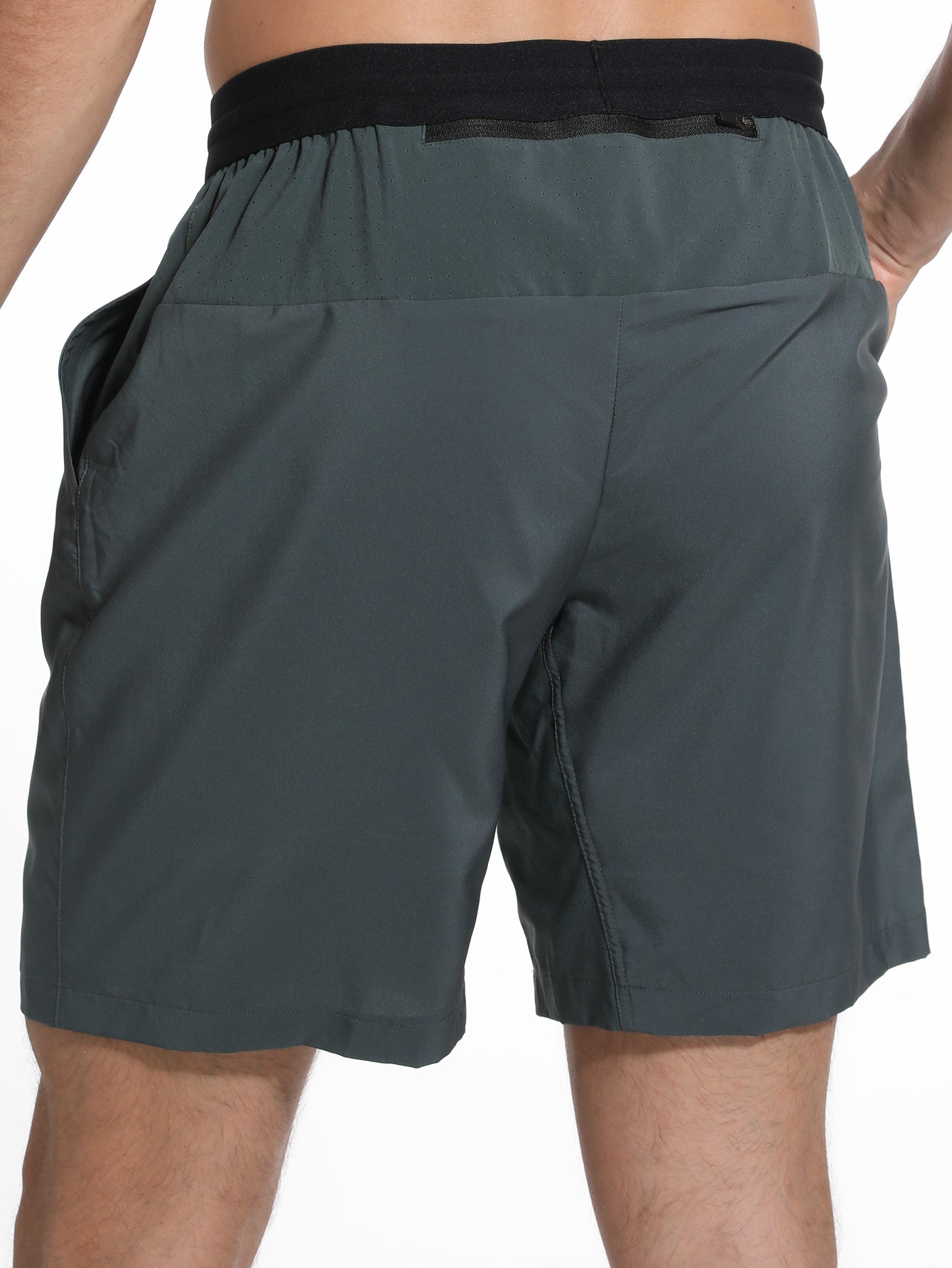 Men's Workout Running Shorts Lightweight Training Yoga Gym 7" Short with Zipper Pockets