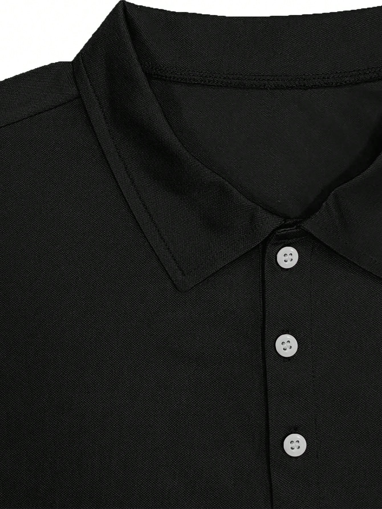 Plus Size Men's Fashion Polo Long-Sleeve Shirt, Breathable and Comfortable, Ideal for Multiple Occasions