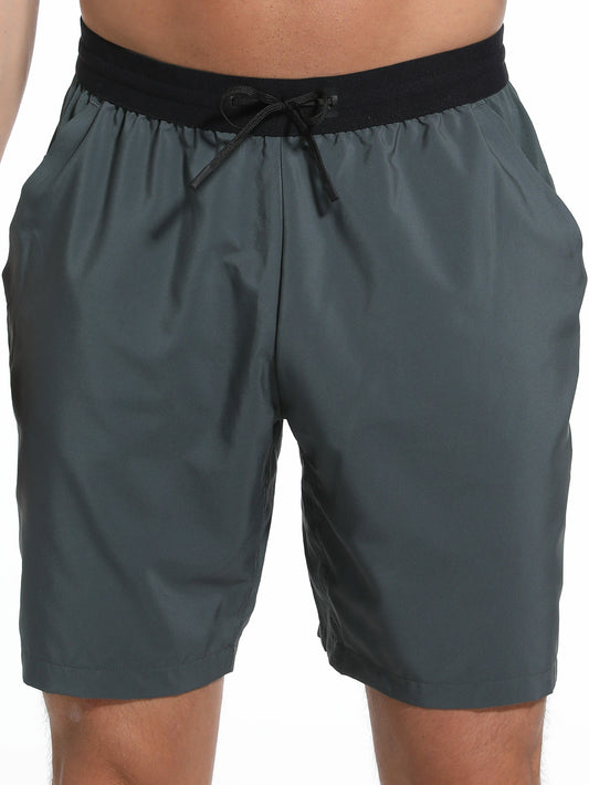 Men's Workout Running Shorts Lightweight Training Yoga Gym 7" Short with Zipper Pockets