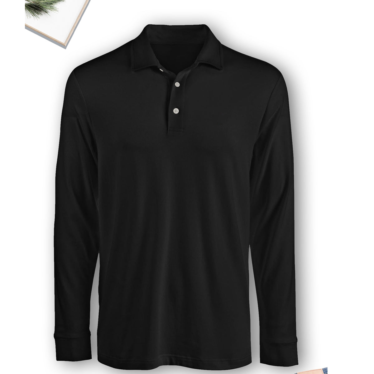 Plus Size Men's Fashion Polo Long-Sleeve Shirt, Breathable and Comfortable, Ideal for Multiple Occasions