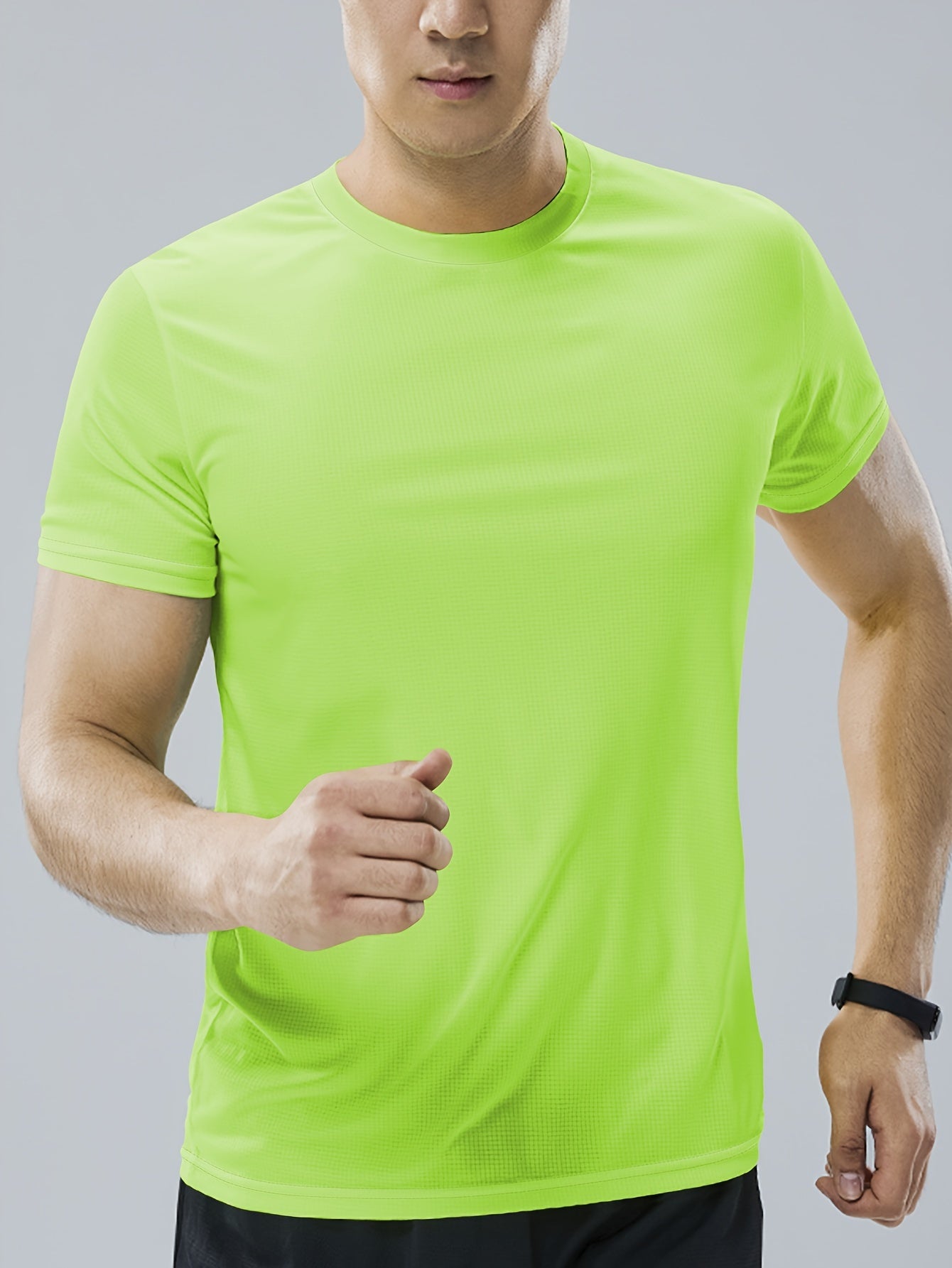 Men’s Active Quick Dry Crew Neck T Shirts | Athletic Running Gym Workout Short Sleeve Tee Tops