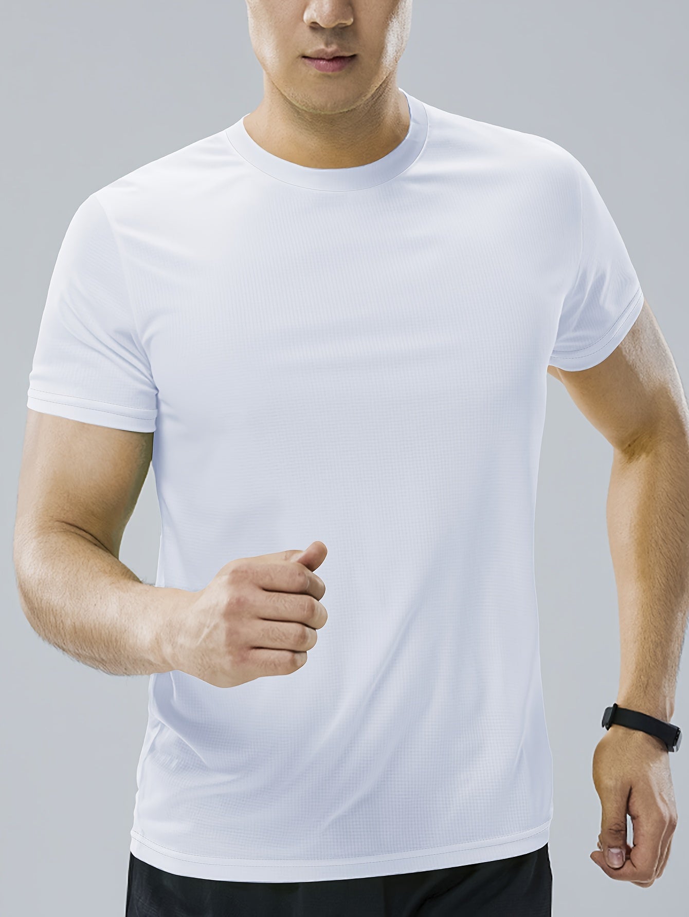 Men’s Active Quick Dry Crew Neck T Shirts | Athletic Running Gym Workout Short Sleeve Tee Tops