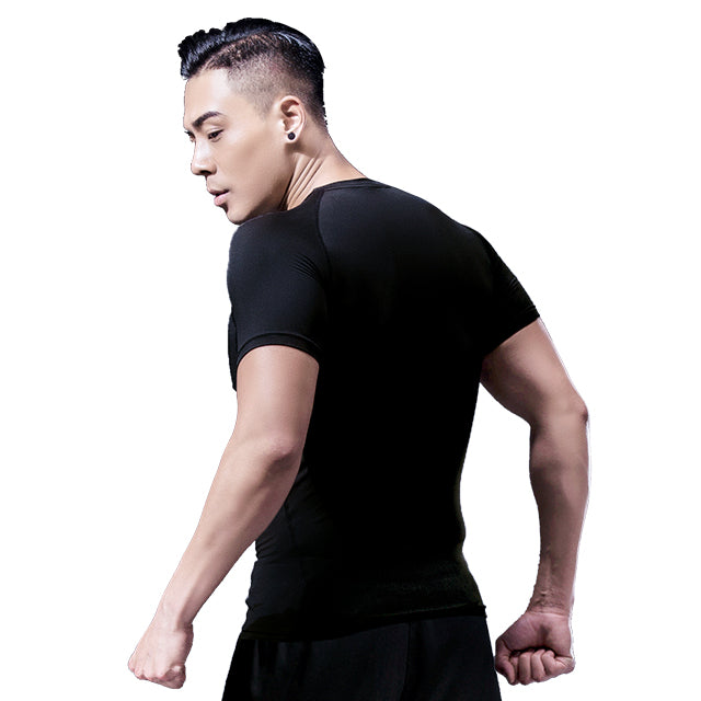 Men's Short-Sleeved Quick-Drying Sports Tight Fitness Basketball Training Short-Sleeved Fishing Running T-Shirt