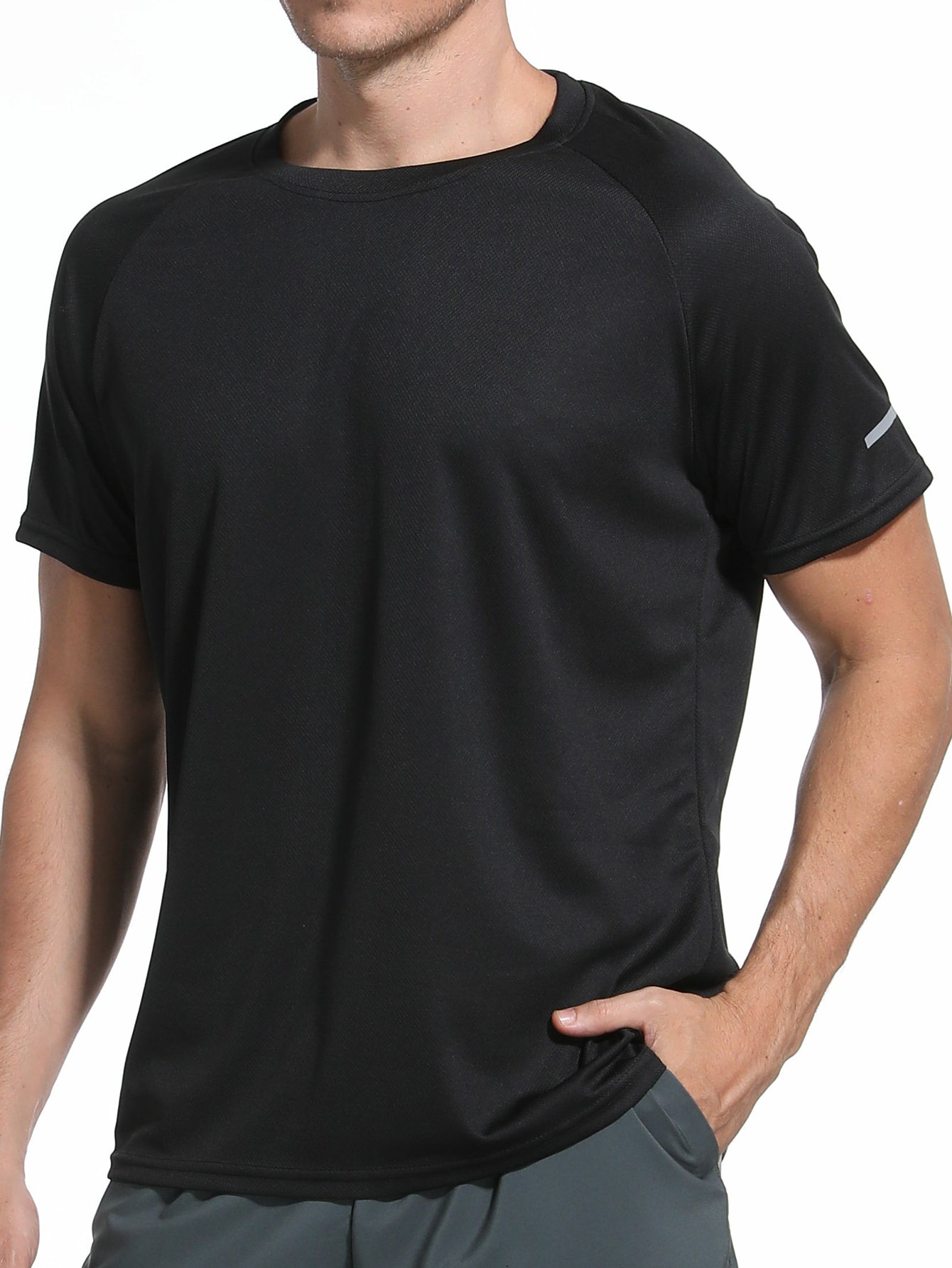 Men’s Active Quick Dry Crew Neck T Shirts | Athletic Running Gym Workout Short Sleeve Tee Tops Bulk
