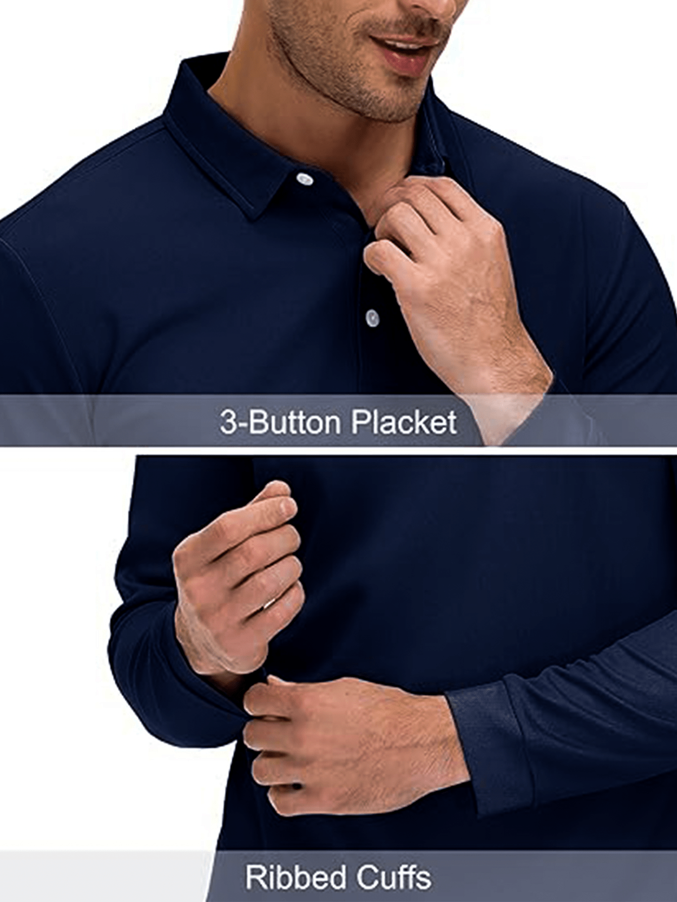 Plus Size Men's Fashion Polo Long-Sleeve Shirt, Breathable and Comfortable, Ideal for Multiple Occasions
