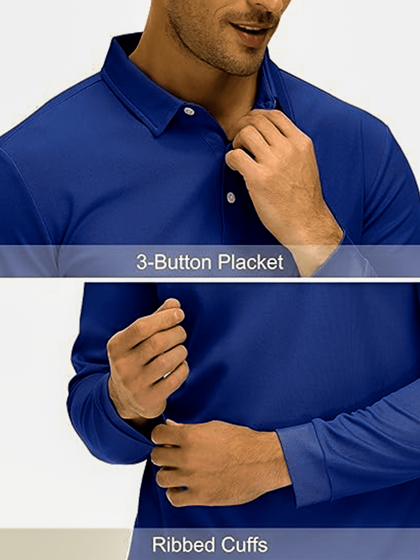 Plus Size Men's Fashion Polo Long-Sleeve Shirt, Breathable and Comfortable, Ideal for Multiple Occasions