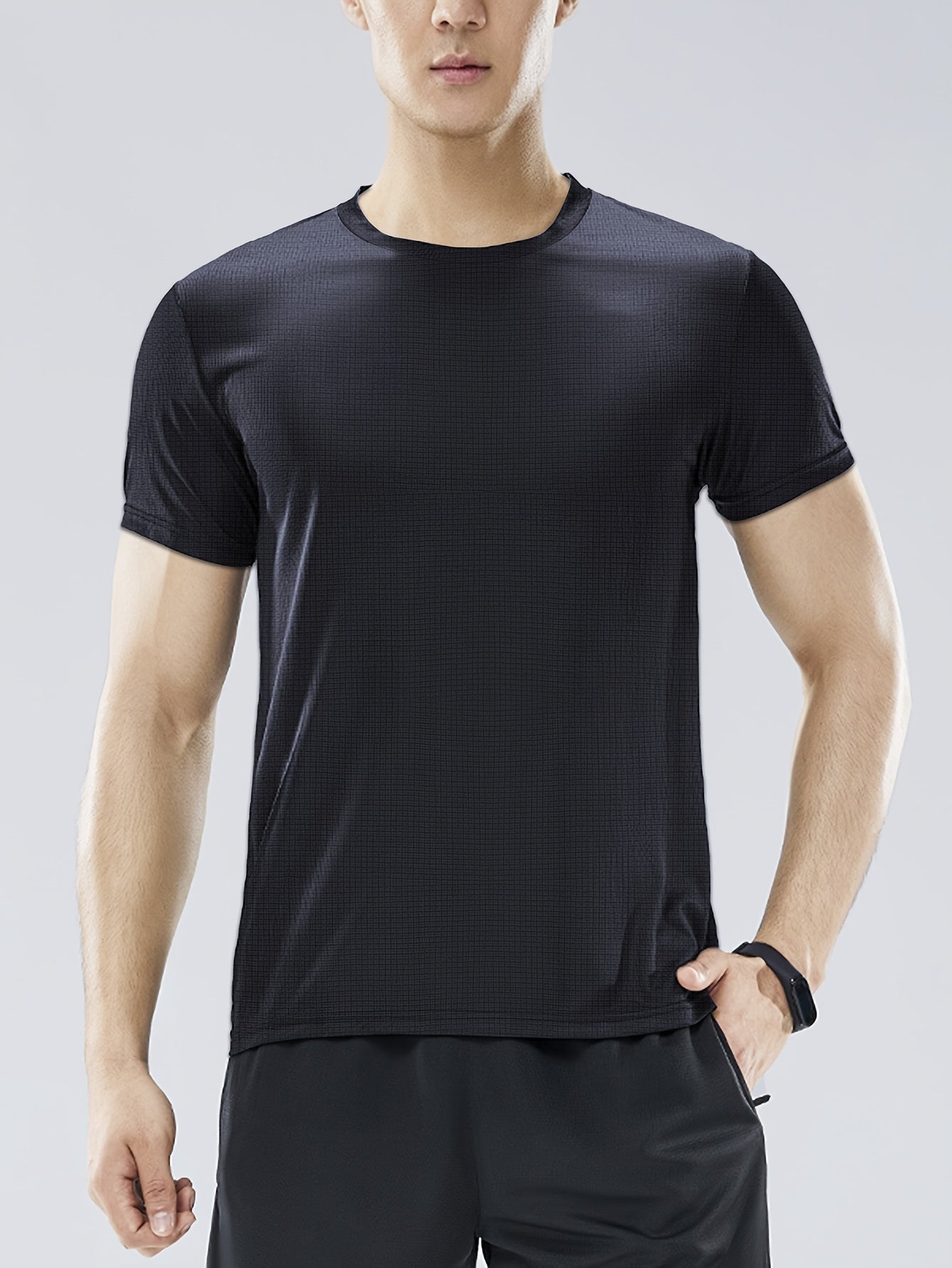 Men’s Active Quick Dry Crew Neck T Shirts | Athletic Running Gym Workout Short Sleeve Tee Tops