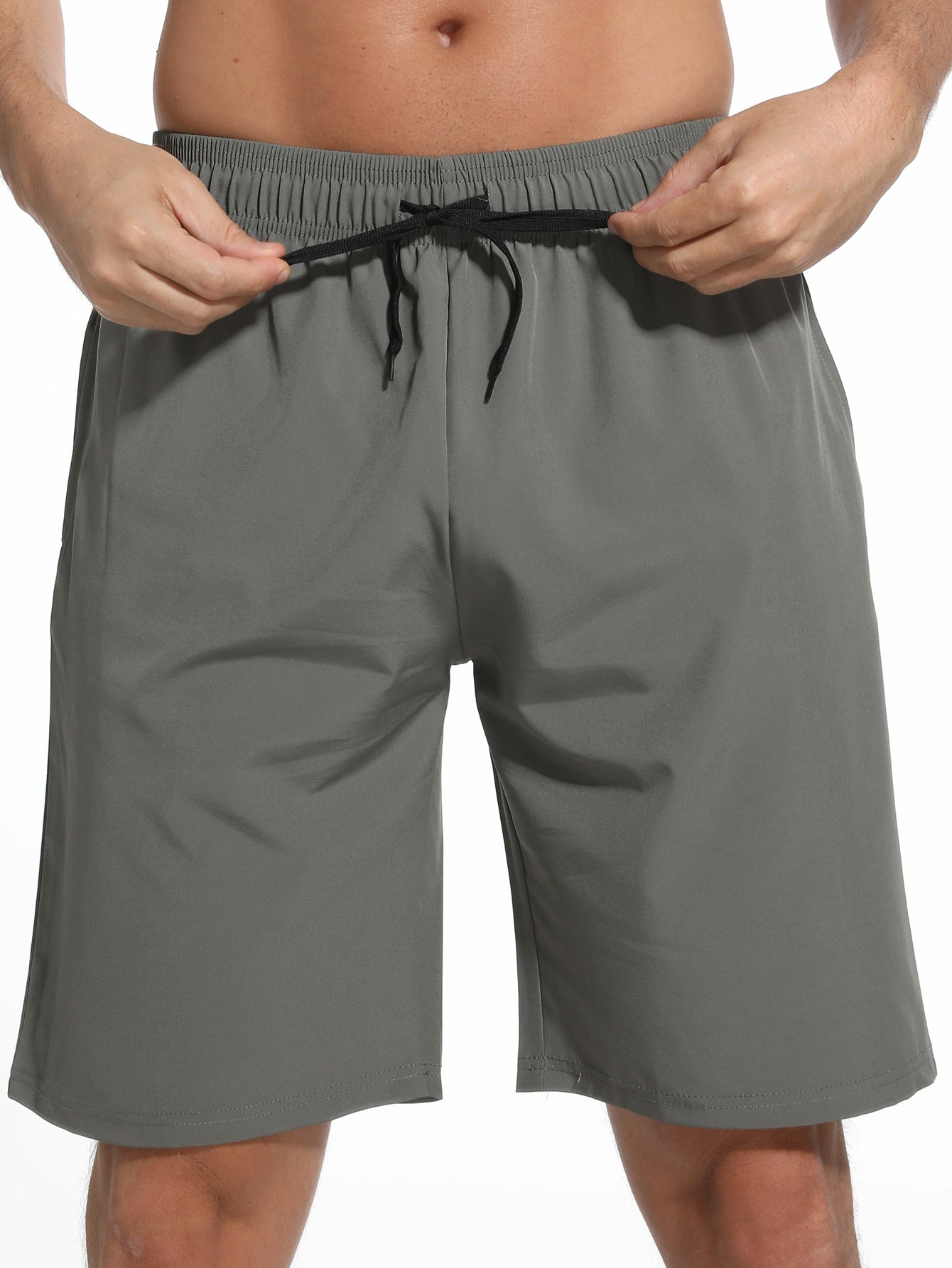 Men's Running Shorts Fitness Shorts with Pockets Quick Drying Workout Shorts