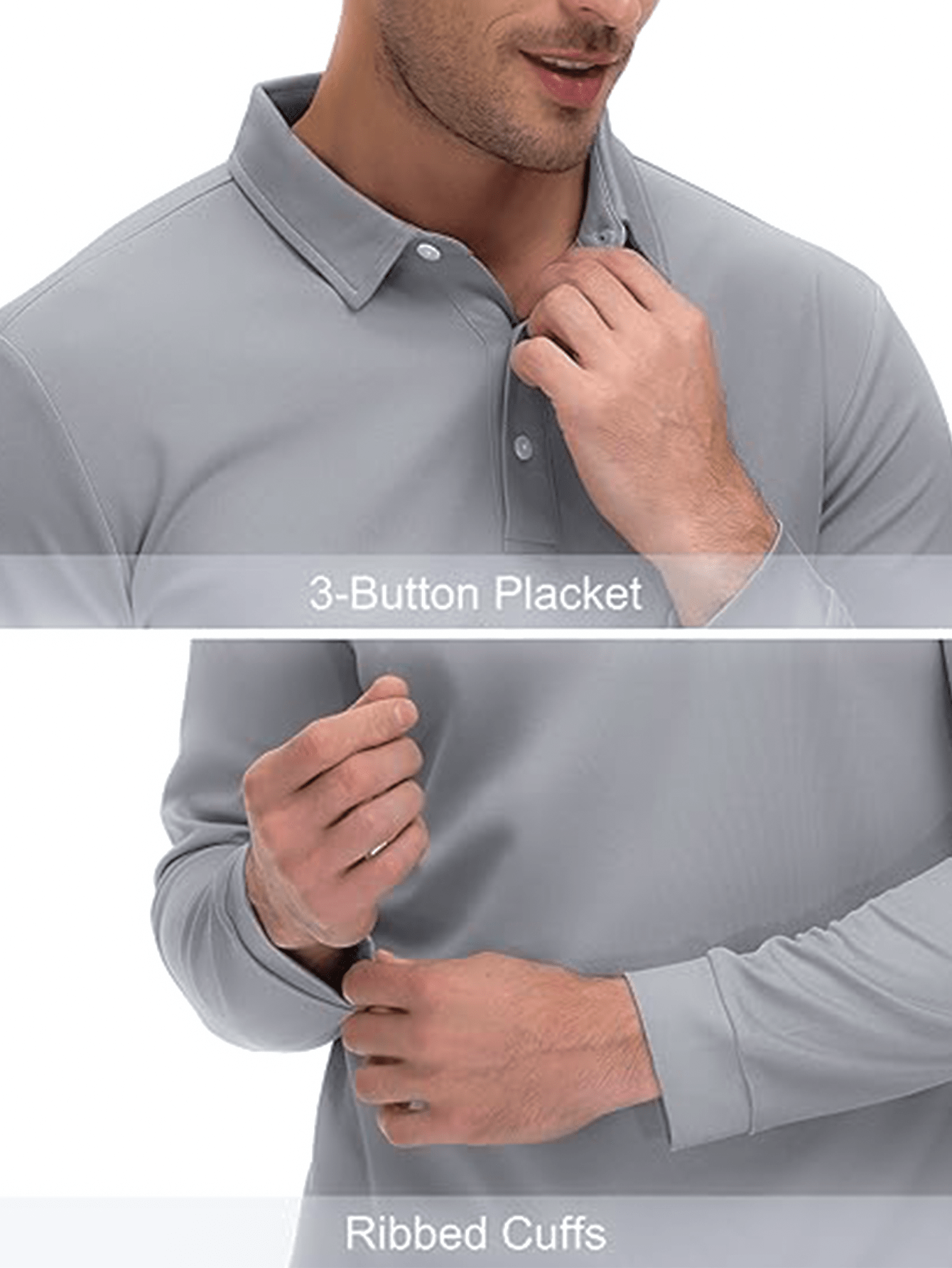 Plus Size Men's Fashion Polo Long-Sleeve Shirt, Breathable and Comfortable, Ideal for Multiple Occasions