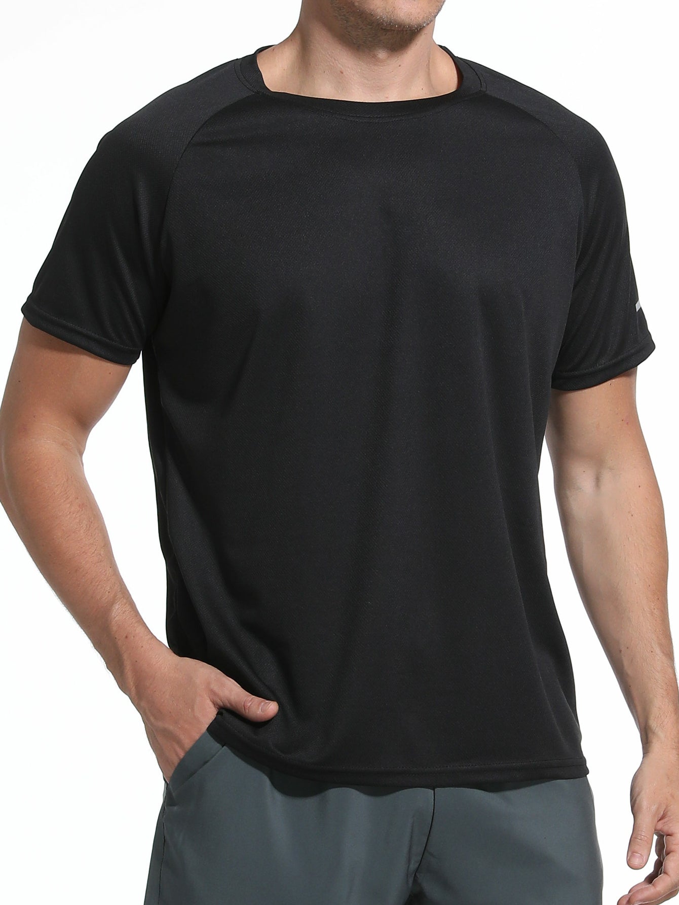 Men’s Active Quick Dry Crew Neck T Shirts | Athletic Running Gym Workout Short Sleeve Tee Tops Bulk