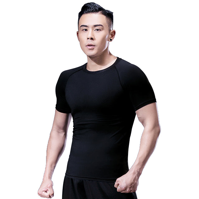 Men's Short-Sleeved Quick-Drying Sports Tight Fitness Basketball Training Short-Sleeved Fishing Running T-Shirt