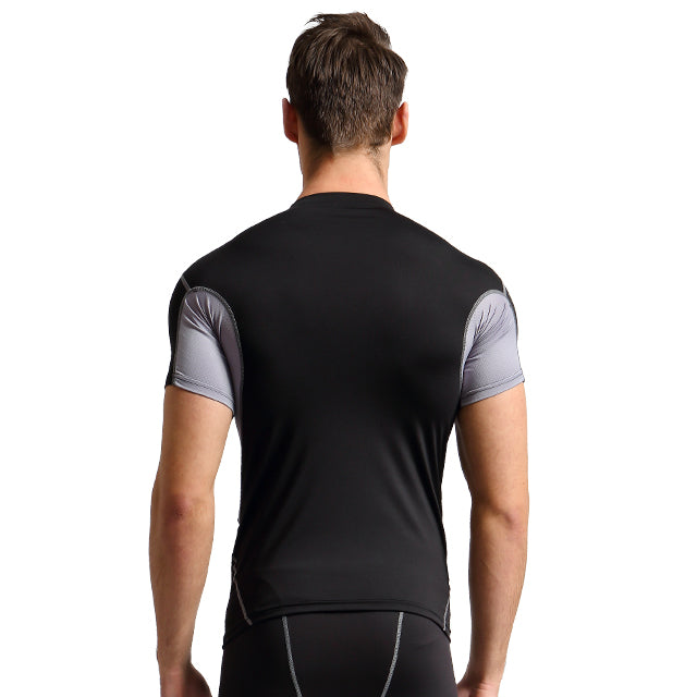 Men's Short Sleeve Fitness Running Shirt, Sun Protection Quick Dry Sweatshirt, Short Sleeve Fitness T-Shirt
