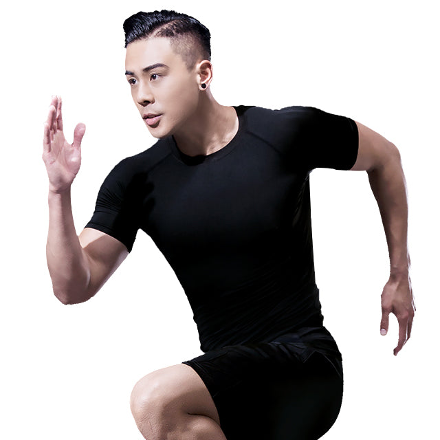 Men's Short-Sleeved Quick-Drying Sports Tight Fitness Basketball Training Short-Sleeved Fishing Running T-Shirt