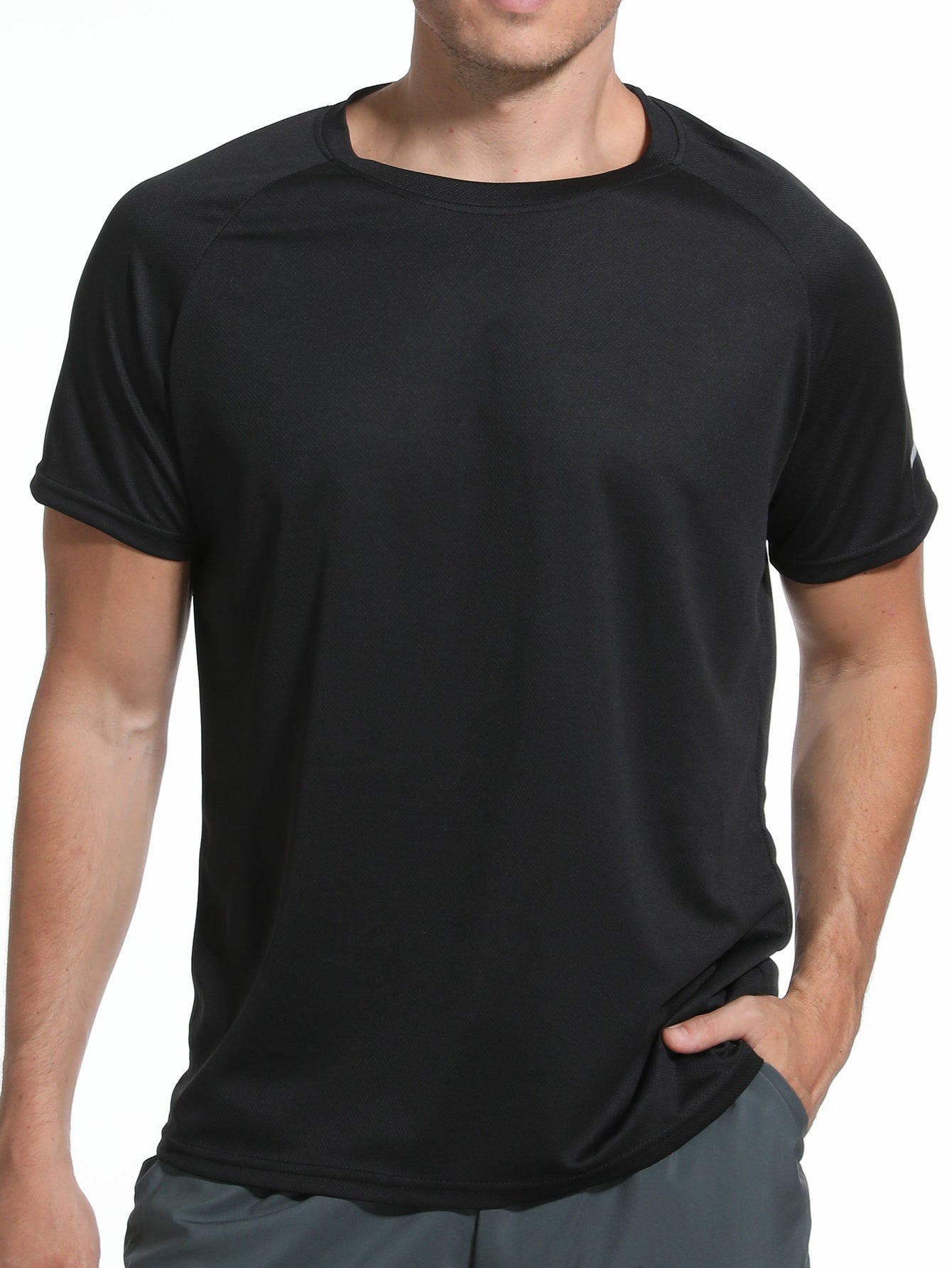 Men’s Active Quick Dry Crew Neck T Shirts | Athletic Running Gym Workout Short Sleeve Tee Tops Bulk