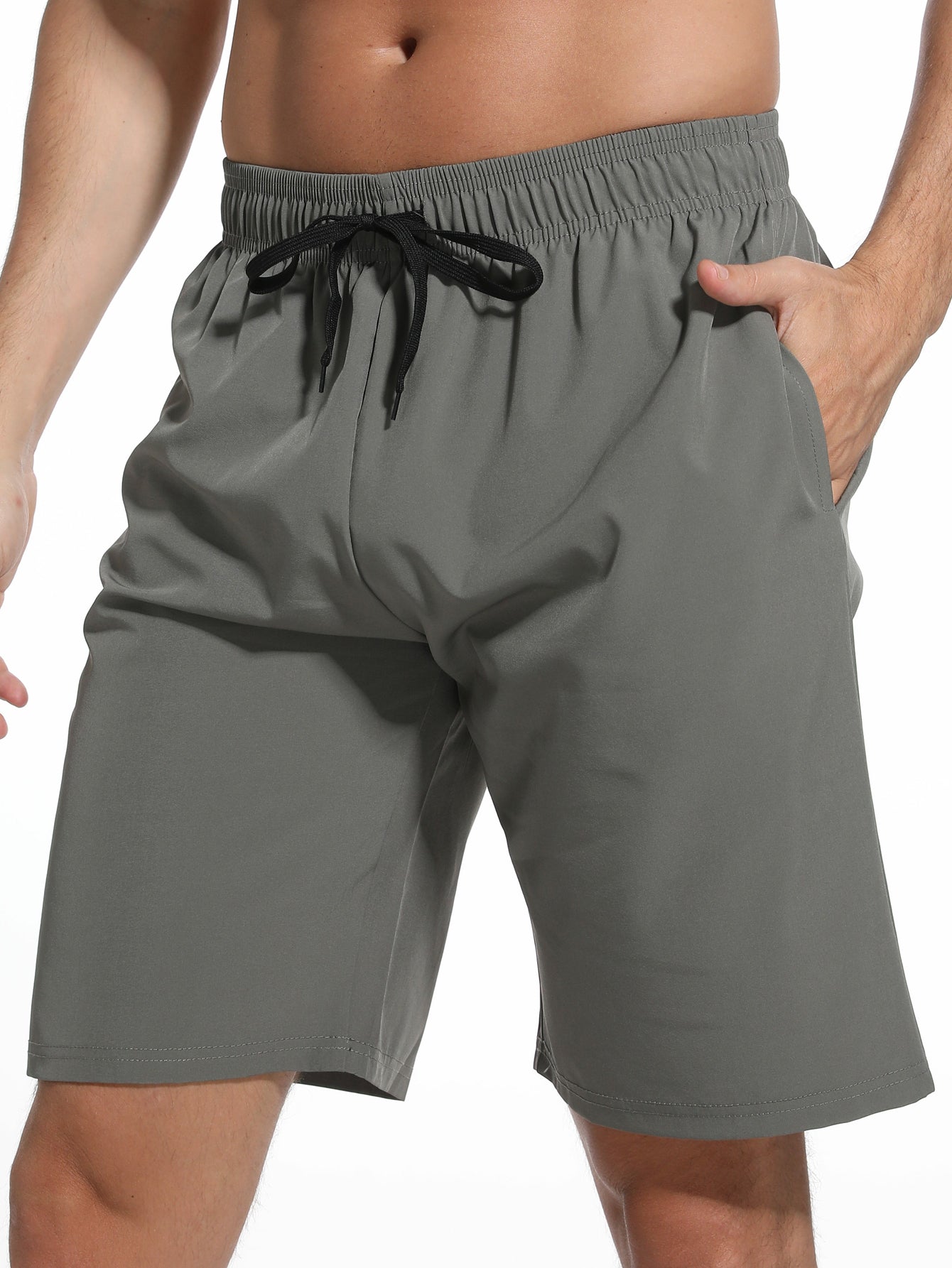 Men's Running Shorts Fitness Shorts with Pockets Quick Drying Workout Shorts