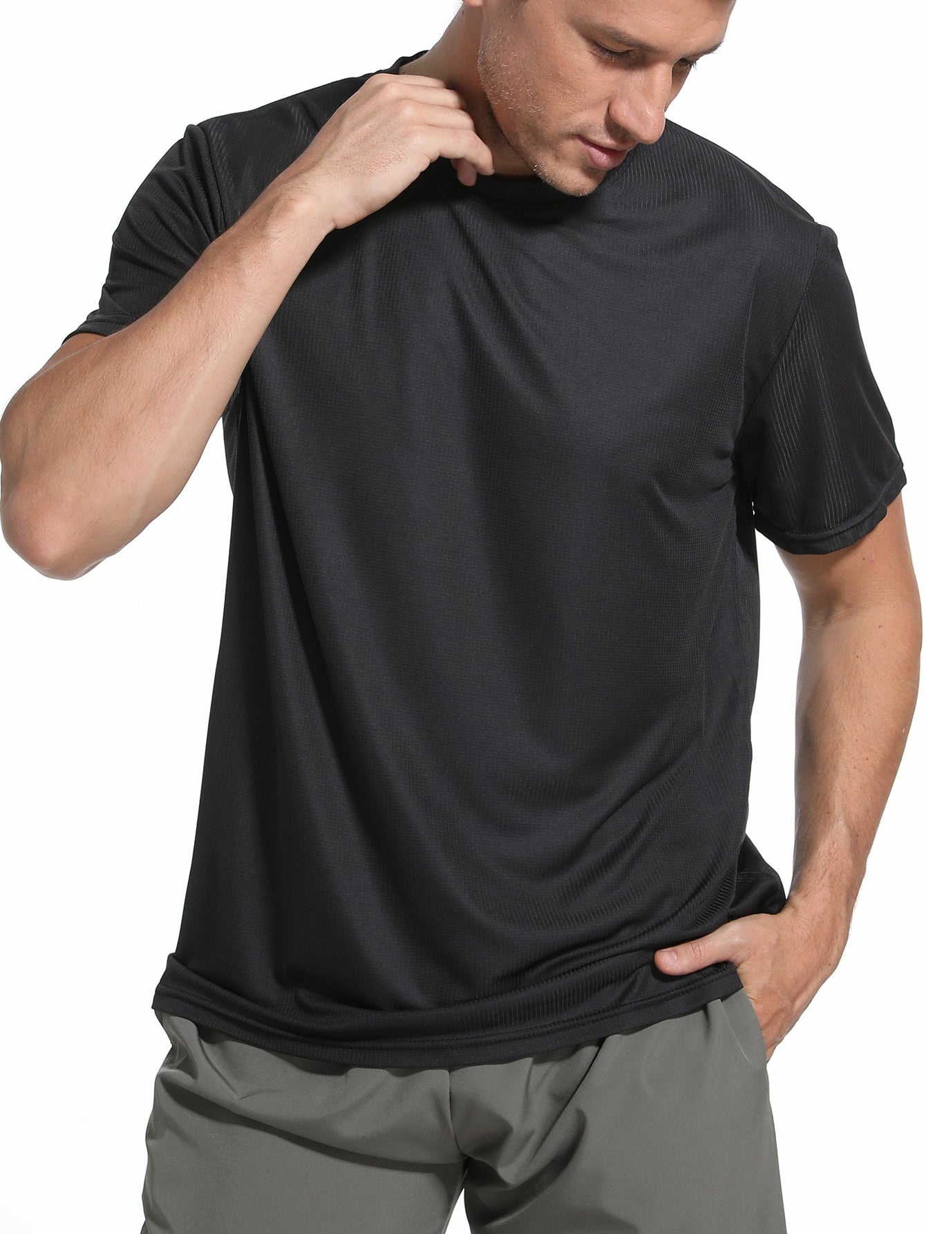 Men's Quick - Dry & Breathable Crew Neck Short - Sleeve for Sports & Daily
