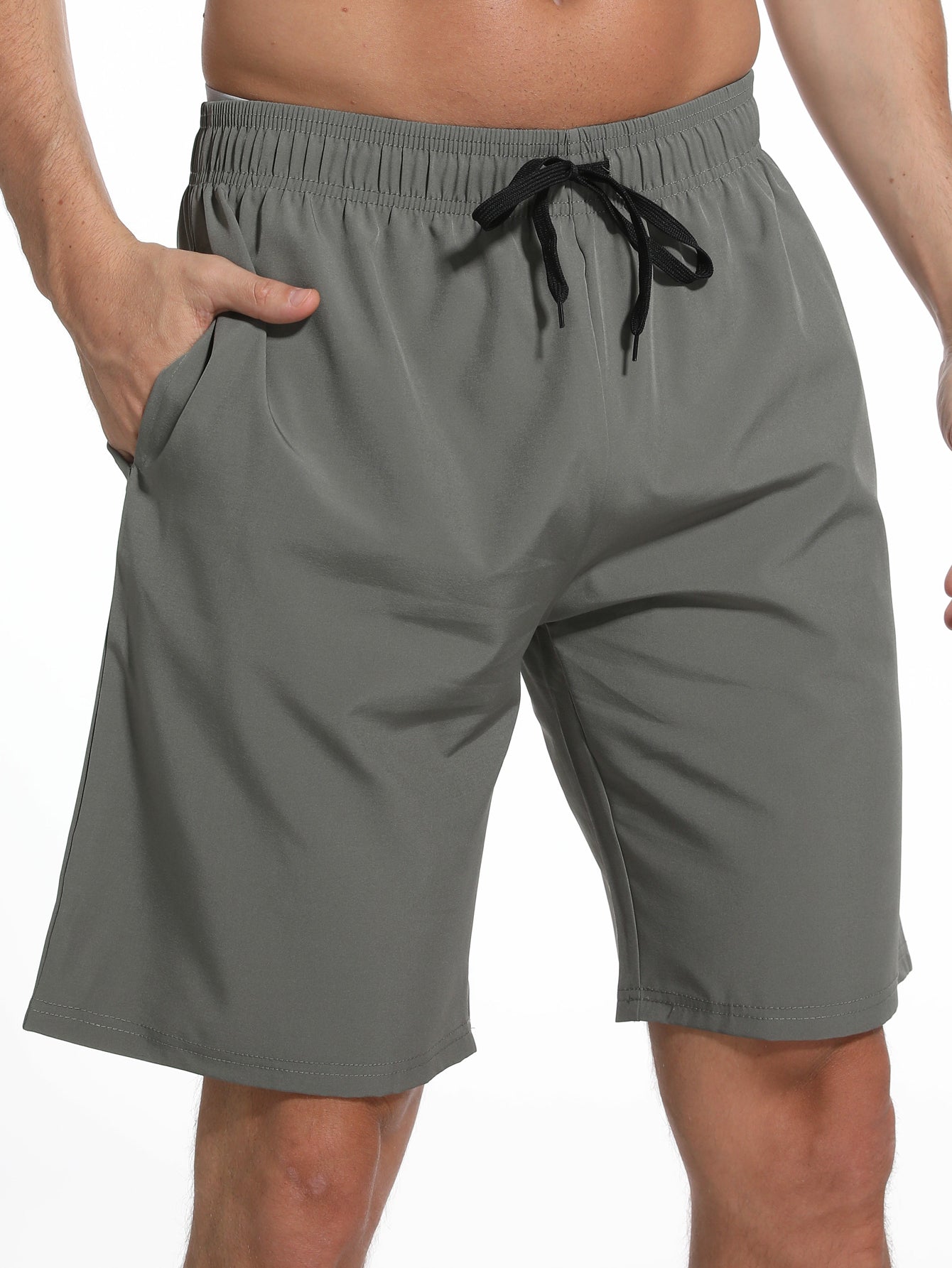 Men's Running Shorts Fitness Shorts with Pockets Quick Drying Workout Shorts