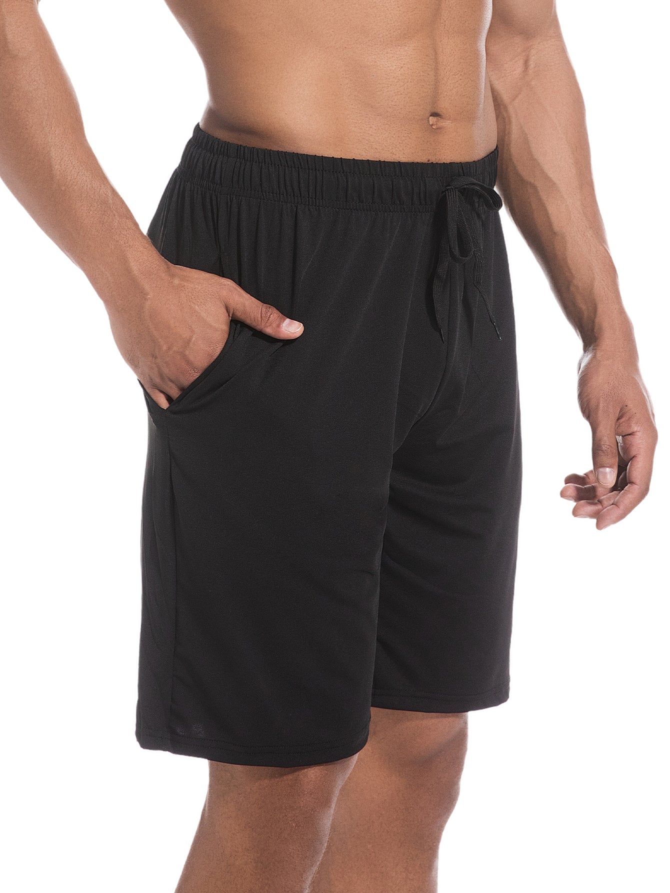 Men's Running Shorts Fitness Shorts with Pockets Quick Drying Workout Shorts