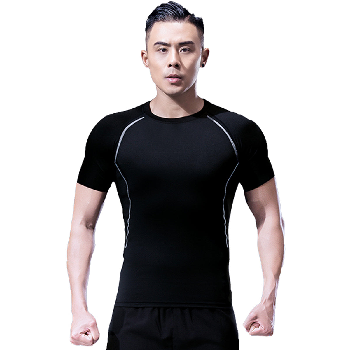 Men's Compression Shirts, Athletic Compression Tops Dry Workout T Shirt, Rash Guard Base Layer Undershirt