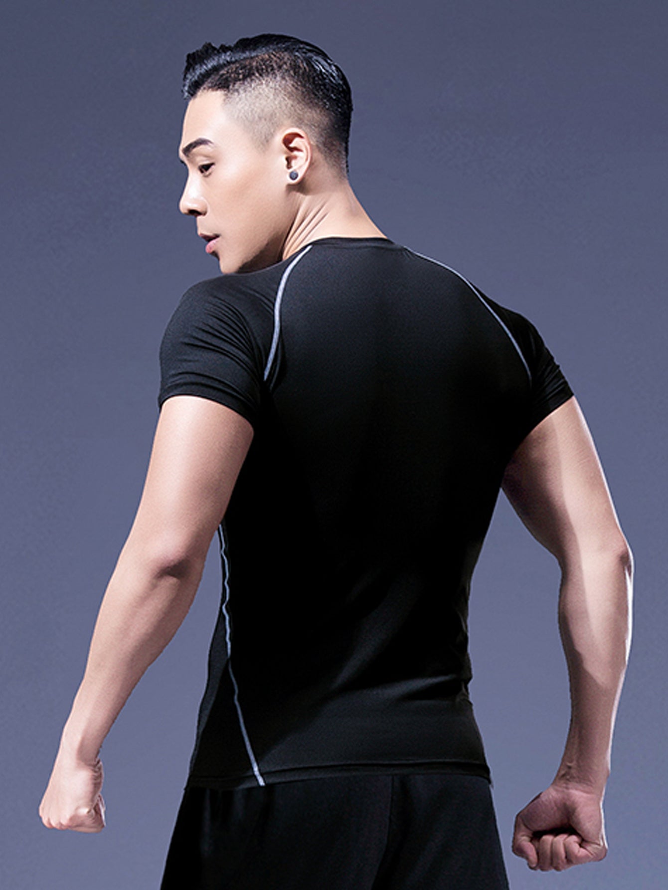 Men's Compression Shirts, Athletic Compression Tops Dry Workout T Shirt, Rash Guard Base Layer Undershirt