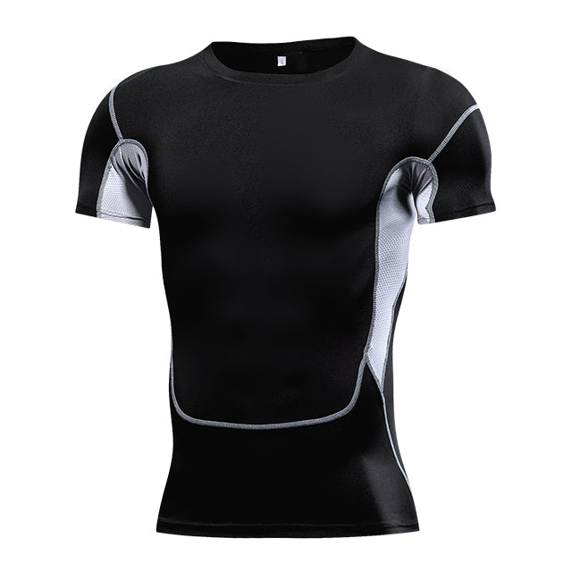 Men's Short Sleeve Fitness Running Shirt, Sun Protection Quick Dry Sweatshirt, Short Sleeve Fitness T-Shirt