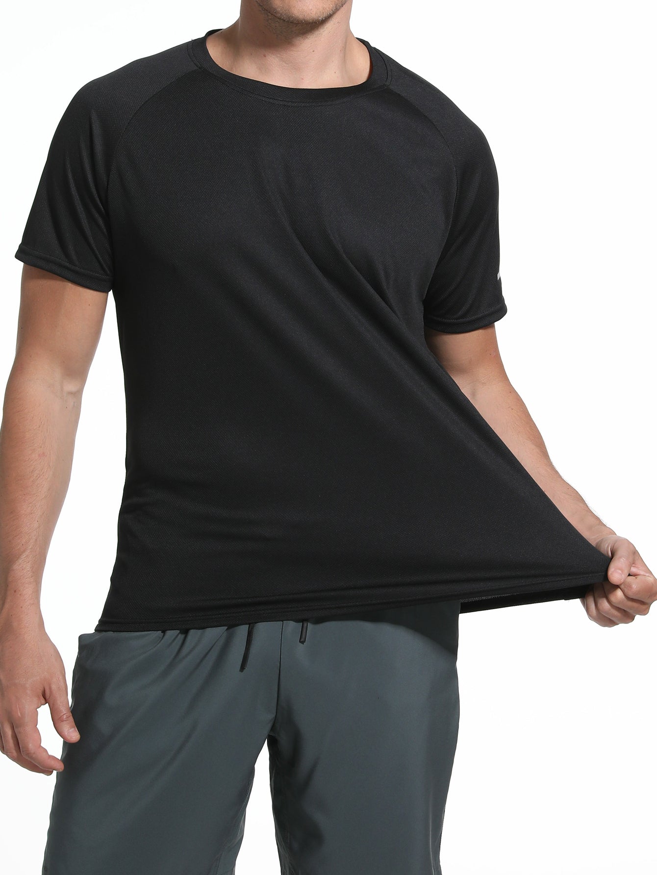 Men’s Active Quick Dry Crew Neck T Shirts | Athletic Running Gym Workout Short Sleeve Tee Tops Bulk