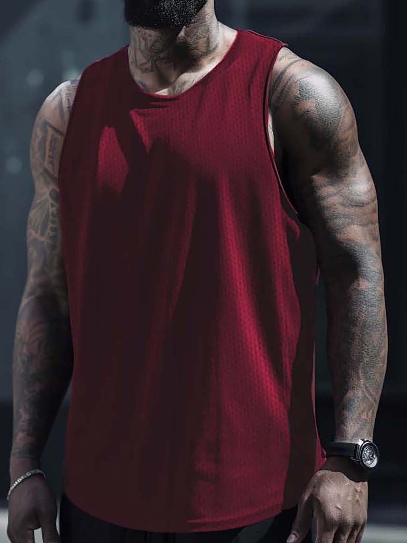 Men's Bodybuilding Tank Top Gym Fitness Workout Training Running T-Shirt Sports Quick Dry Top